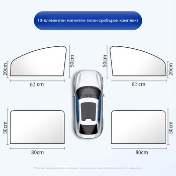 Автомобилен сенник за прозорец с магнитно закрепване, Oxford плат за защита от слънце и топлинна изолация, страничен сенник за кола, универсален