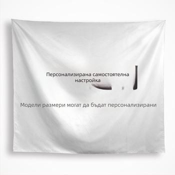 Гоблен за спалня, ленено-бленд тъкан, модерен минималистичен стил, машинно тъкана, флорално/листен мотив, правоъгълен