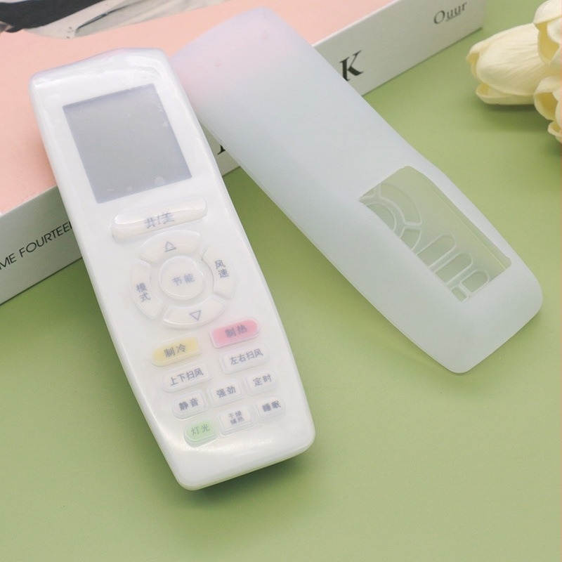 Калъф за дистанционно управление за климатик Gree със силиконово покритие за бутони; водоустойчив, прахоустойчив и удароустойчив (Материал: силикон; Форма: правоъгълник; Стил: модерен минимализъм; Съвместимост: Gree)