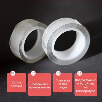 Jiawang Nail-Free Glue за рамки, прозрачно стенно лепило, OPP опаковка