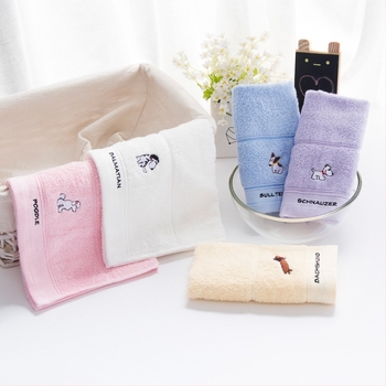 Детска кърпа за лице от чист памук, попивателна, бродирана, марка Grace/Jielia