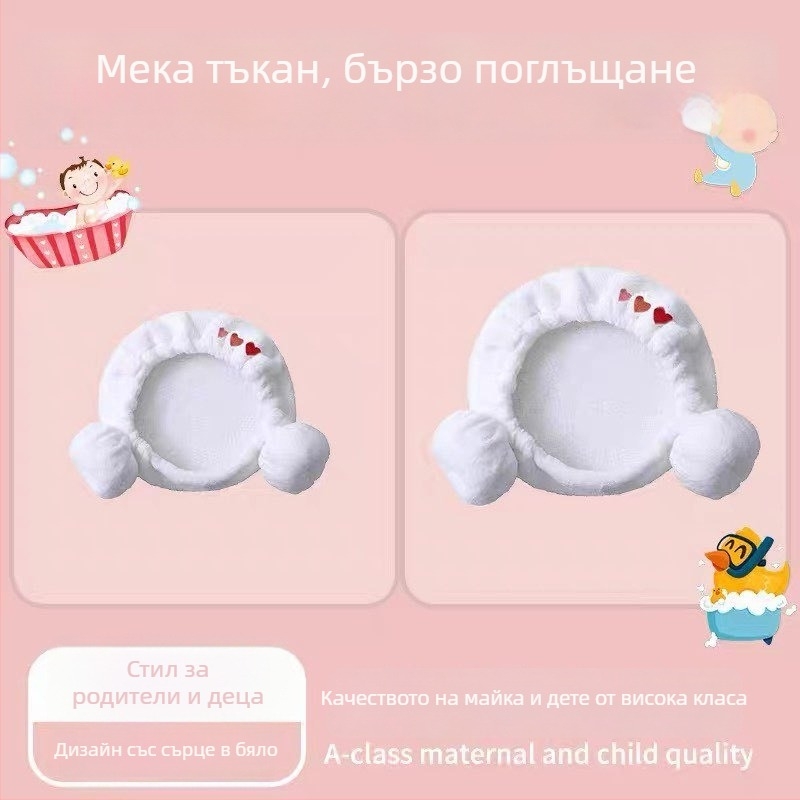 Шапка за сушене на коса за бебета, микрофибър, 150D нишка, абсорбиращ турбан, Crown First