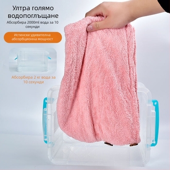 Шапка за сушене на коса с Coral Fleece и Microfiber, 95% съдържание Microfiber, полиестерно влакно, персонализирана обработка