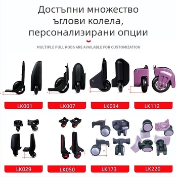 Аксесоари за багаж - Откачващо се прозрачно универсално колело, износоустойчив PU колело, ъглово колело за PC твърд калъф