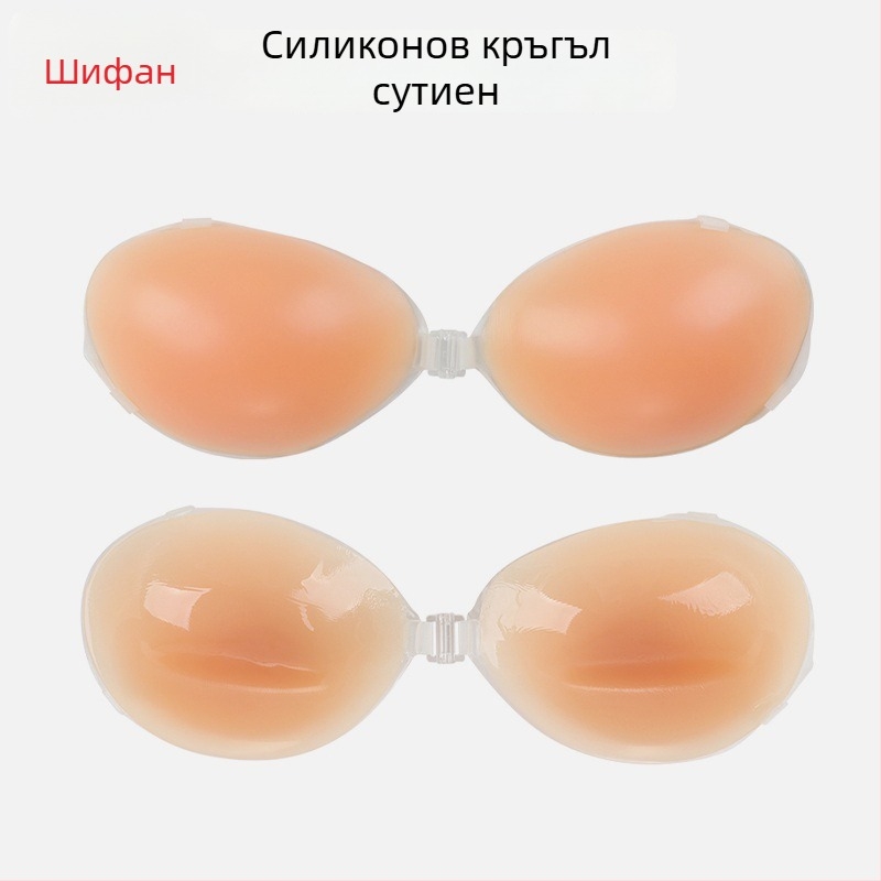 Shifan силиконови бюст-пластинки за сватбена рокля — невидими, удебелени, пайети