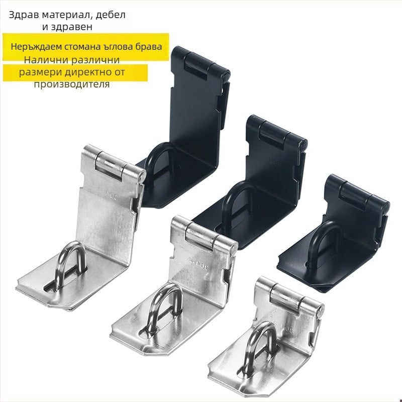 Правоъгълен заключващ механизъм за врата, неръждаема стомана 201, полирана повърхност, модерен минимализъм