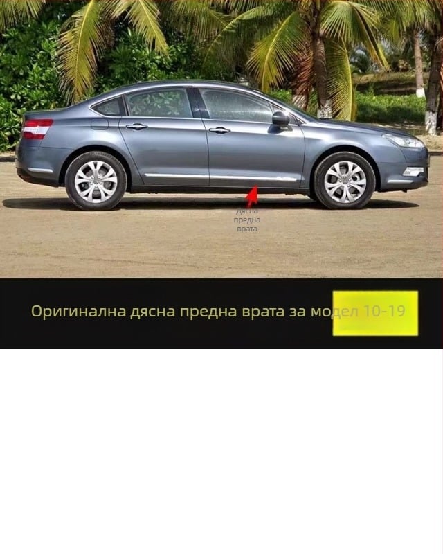 Антиколизионна лента за Citroën C5 – преден и заден буфер, ABS покритие, електроплатинг финиш, модели 7452sh 7452sj 745326 745325 9803383180 9803383080