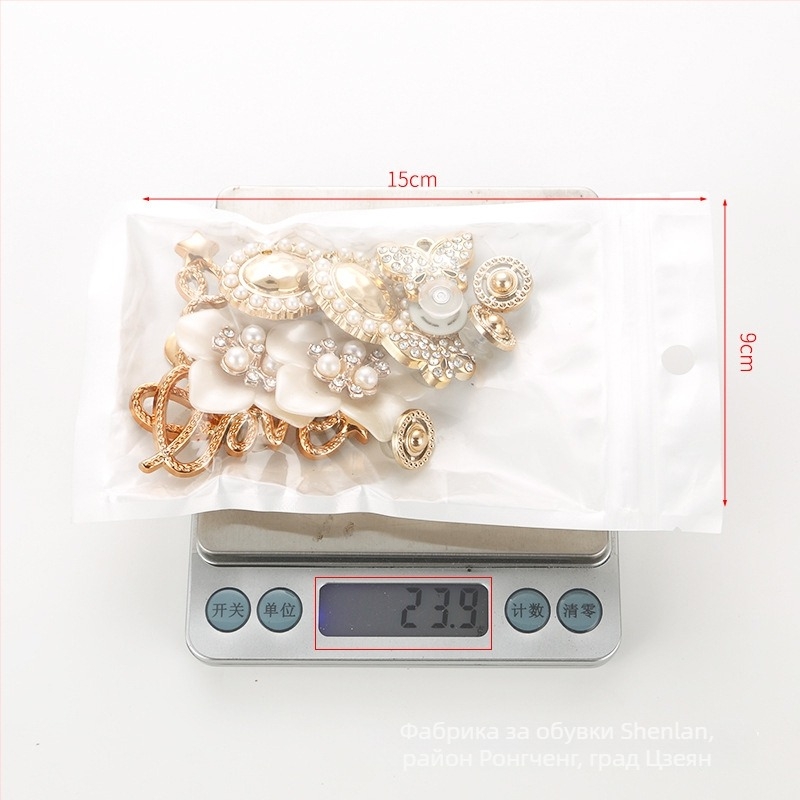 Комплект подвижни обущни украси с цветя и пеперуди за дупкови обувки | модел 004 | подходящ за ежедневни обувки, платнени обувки, пантофи | стил: малък аромат | сезони: лято, пролет, есен, зима