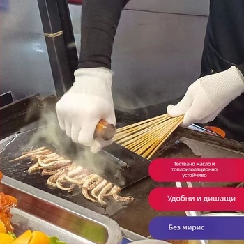 BBQ ръкавици – найлонови, повторна употреба, термоустойчива изолация, защита от пръски мазнини за въгленово барбекю