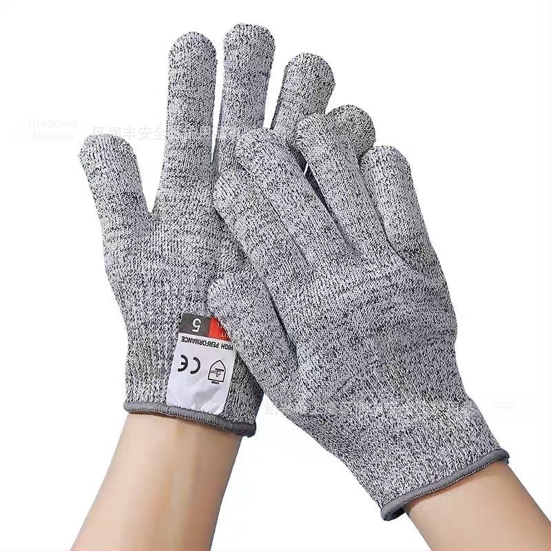 Runfeng ръкавици за защита от порязвания, 13-гейдж, ниво 5, издръжливи и дишащи, хранително-годни за кухня HPPE/стъкловлакно/спандекс