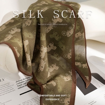 Шал от коприна и вълна в смес, тъкане Warp-knitting, ъглов дизайн, пролет 2025