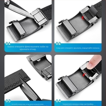 Мъжка автоматична катарама за колан от сплав, правоъгълна форма, магнитно затваряне, бизнес стил