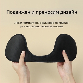 Зимни пухени ушни предпазители, унисекс, Back-Wearing стил, монохромни, запазват топлината при бягане и колоездене