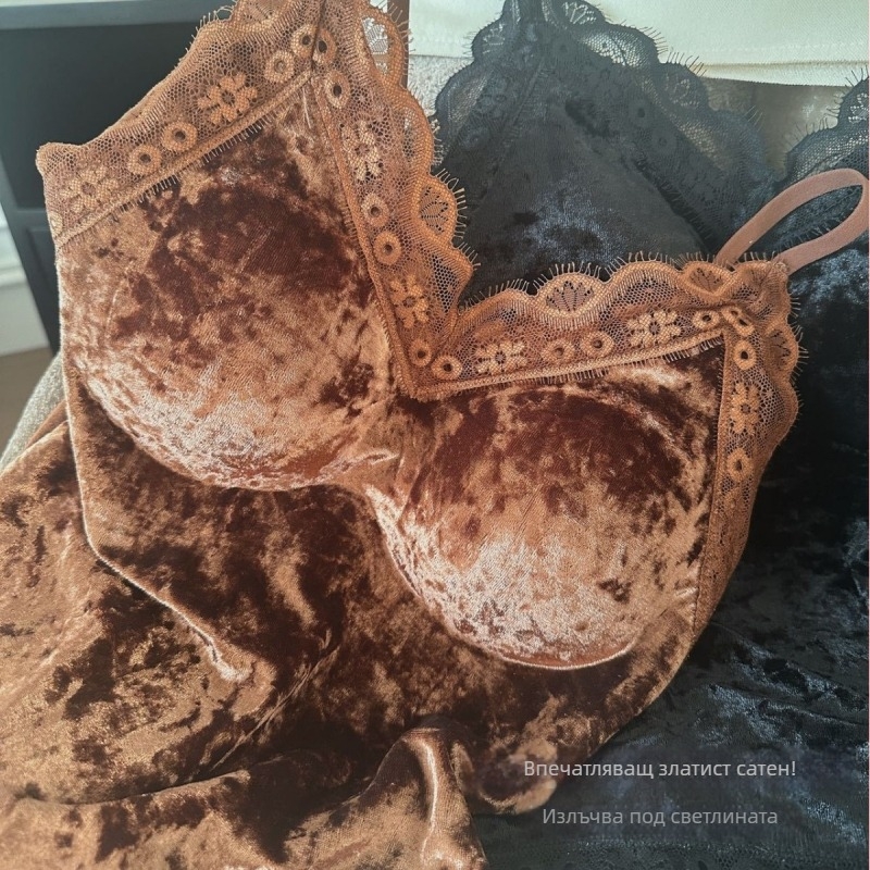 Потник със дантела и подплънки, V-образно деколте, Sling топ, есен 2024, 95–100% полиестер