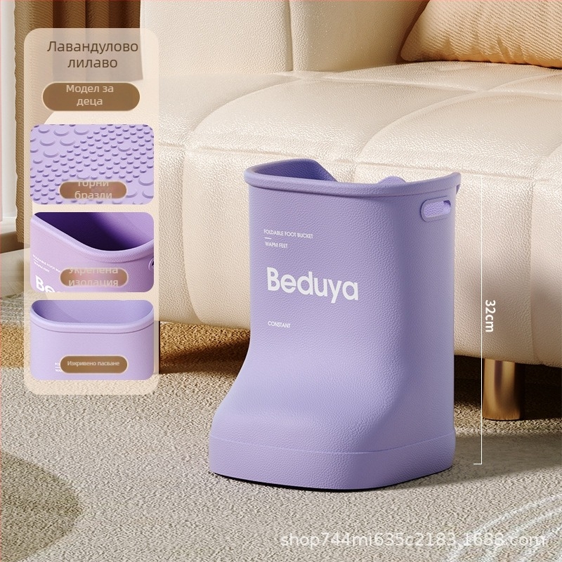 Foot Bath Bucket за домашна употреба – повдигнат дизайн, преносим, изолиран EVA съд за потапяне на крака, за възрастни