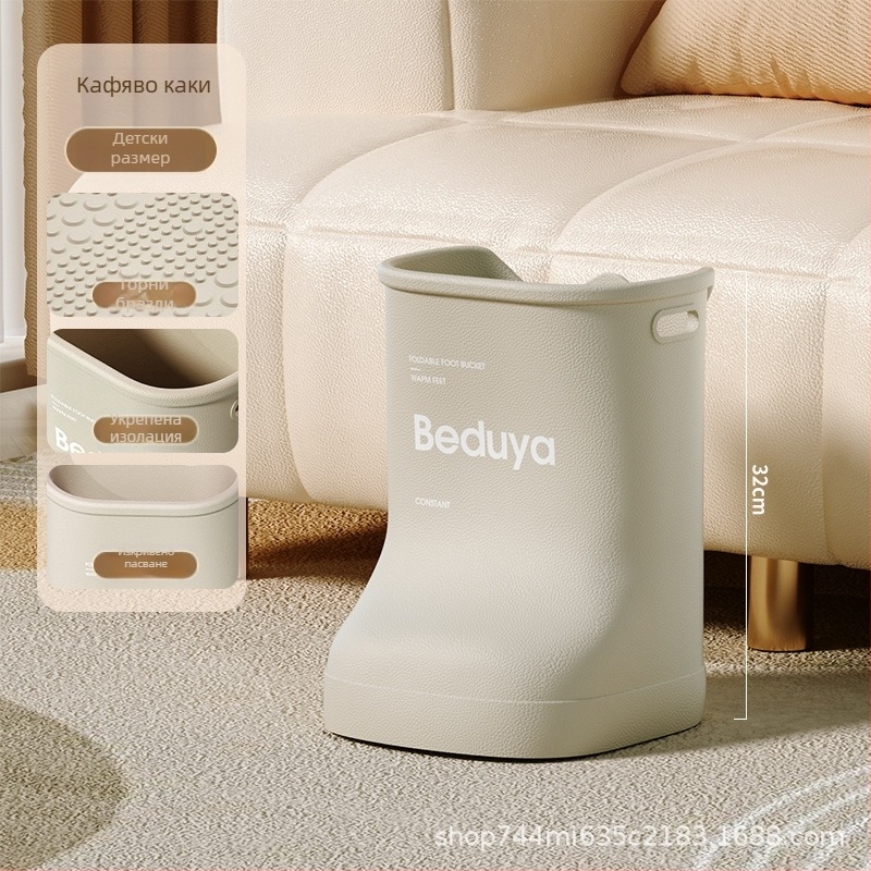 Foot Bath Bucket за домашна употреба – повдигнат дизайн, преносим, изолиран EVA съд за потапяне на крака, за възрастни