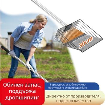 Метална лопата за почистване на кокошарник, многофункционална за големи животни и кокошки, марка Bente.