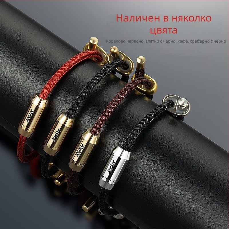 Драконова година метален браслет, У-образен дизайн, електроплакиране, печатано лого, Tian Yi Sheng