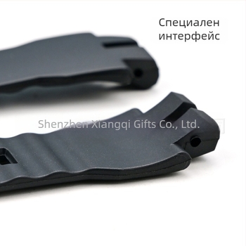 Черна каишка от смола за Casio PRW-3100/3000; TPU каишка за PRW-6100Y/6000