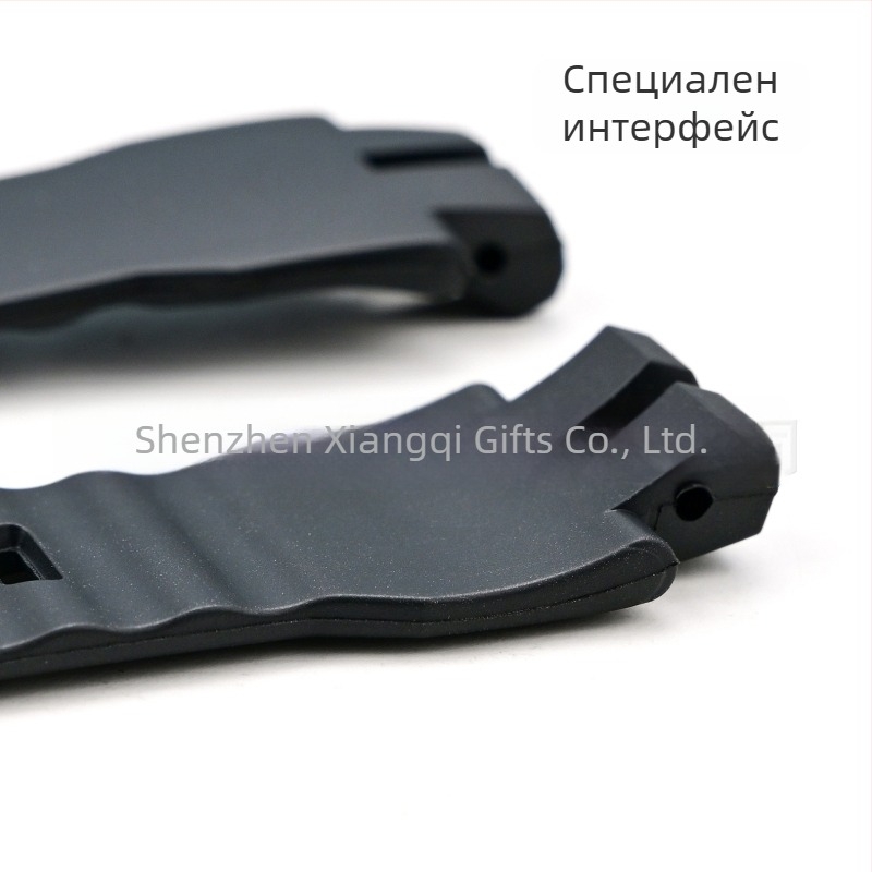 Черна каишка от смола за Casio PRW-3100/3000; TPU каишка за PRW-6100Y/6000