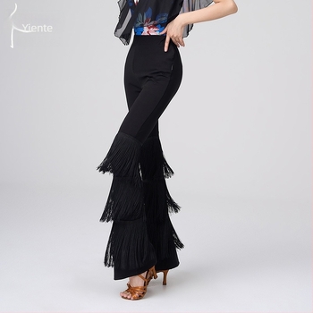 Yant латин танцови панталони за жени, висока талия, плат Rome, полиестер 90–95%, пролет 2023