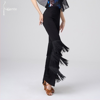 Yant латин танцови панталони за жени, висока талия, плат Rome, полиестер 90–95%, пролет 2023