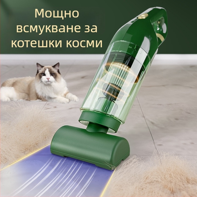 Електрическо устройство за събиране на косми от домашни любимци с кръгла глава на четката, преносимо, силно всмукване за дългокосмести кучета