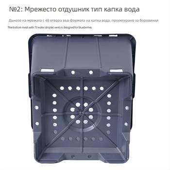 Саксия за засаждане на боровинки, 30 л / 7 галона, пластмасова, голяма квадратна, дишаща, с контрол на корените