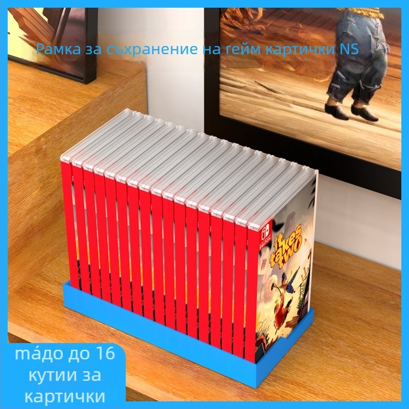 Ajitomo 305 Nintendo Switch кейс за съхранение на игрови карти, ABS, съвместим с NS/OLED игрови карти