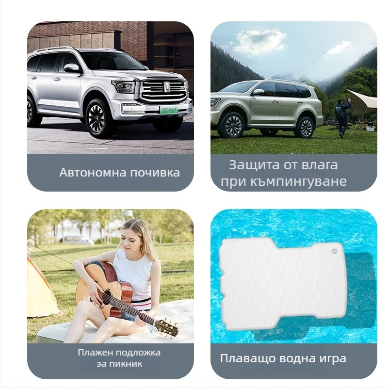 Tank инфлационен къмпинг матрак с универсална съвместимост – екологичен PVC; автоматично надуване; максимално натоварване 500 kg