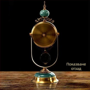 Десктоп часовник, скандинавски стил, аналогов дисплей, захранван от батерии, метален корпус