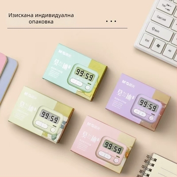 Morning light електронен таймер за обратно броене с цифров LED дисплей, батерийно захранване, пластмасов корпус