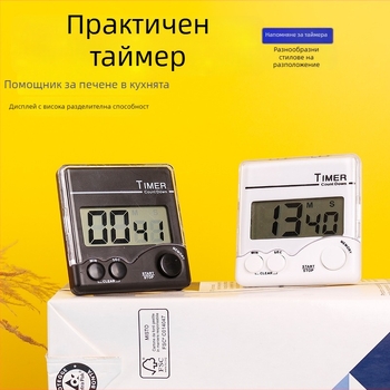 Кухненски механичен таймер с аналогов показател, корпус от алуминиева сплав, захранване със суха батерия, карикатурен дизайн