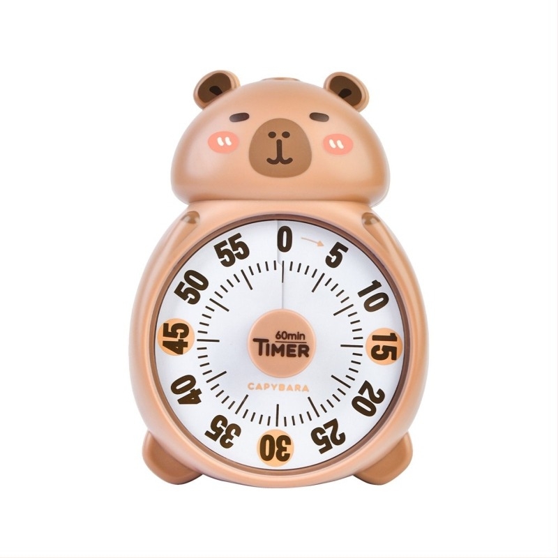 Капибала таймер за ученици – кухненски и учебен таймер с хронограф, батерийно захранване, овален пластмасов корпус