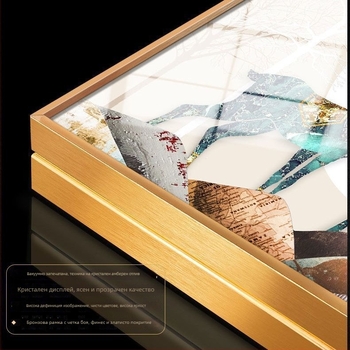 Декоративно платно за електромерна кутия със часовник и вечен календар — модерен скандинавски стил, метална рамка, циферблат от закалено стъкло, батерийно движение