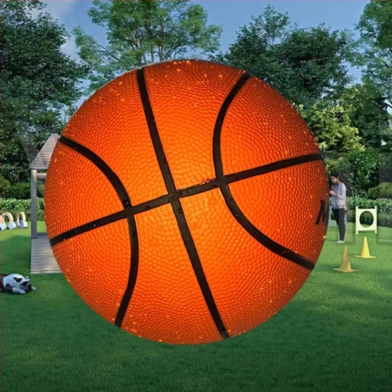 Гумена баскетболна топка за тренировки с висока еластичност и износоустойчивост, подходяща за вътрешна и външна употреба