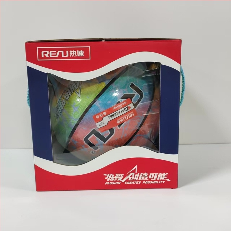 Баскетболна топка със светлинен ефект, за външна употреба, устойчива на износване PU материал, мек кожен допир (Модел №7)