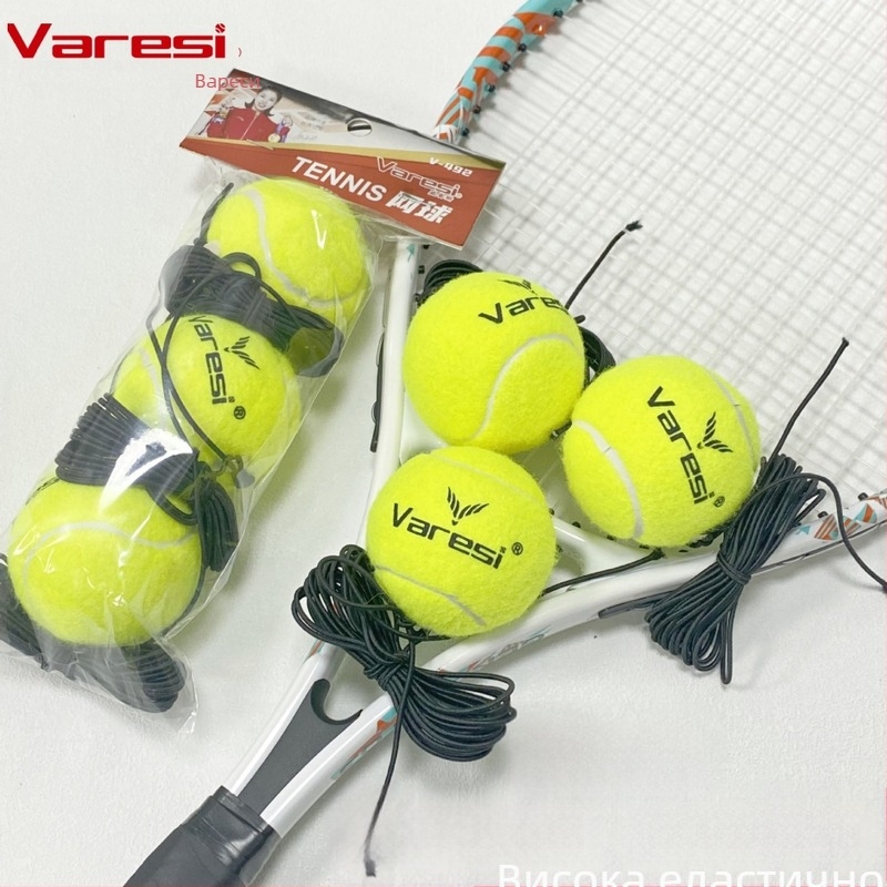 Тенис тренировъчен инструмент за начинаещи със отскок с въже и гума – марка Varesi; Материал: гума; Категория: тенис