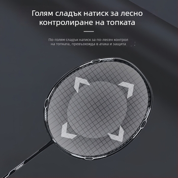 Winison ракетa за бадминтон от въглеродни влакна, ултралеки, всичко-в-едно тренировъчен комплект за мъже и жени със топки