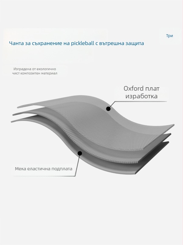 Чанта за съхранение на Pickleball ракета от Oxford платно, защита срещу издраскване и износване, преносима с регулируема презрамка, голям капацитет, Davis