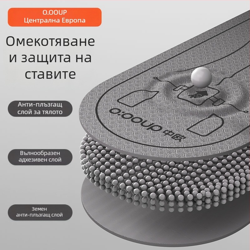 Колело за коремни мускули с маркирана подложка, подложка за колене за йога и домашен фитнес, противохлъзгаща и с допълнителна дебелина