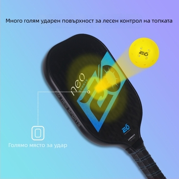 Lanway Peak карбонова pickleball ракетка комплект — състезателно ниво, професионално