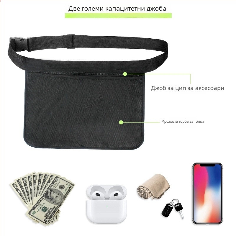 Chongbo Чанта за топки за голф, тенис и pickleball – мултиспорт поясна чанта за съхранение на топки, от Oxford плат, персонализируема