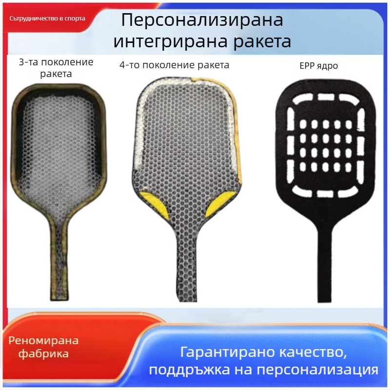 Ракетка за пикълбол, T700 въглеродни влакна, матова текстура на плат, OEM марка, тегло 230±10 г
