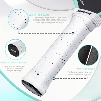 Joysent Pickleball ракета с ядро от EPP пяна и карбонови влакна T700 – професионална състезателна тренировъчна ракета, висока еластичност