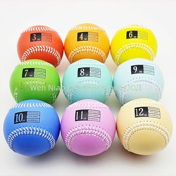Бейзболна тренировъчна топка с тегло 3 oz–12 oz, имитационна кожа, ядро от корк с влакна, персонализирано лого, обработка по поръчка
