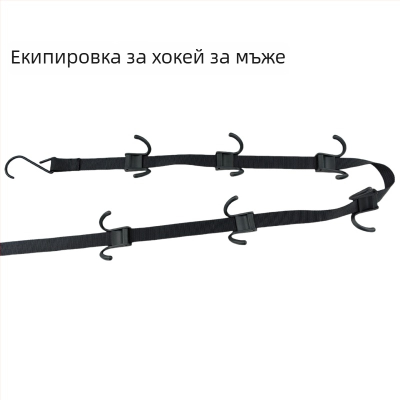 Akatsune пластмасов закачалник за хокей за задната врата - държач с куки за съхранение на хокейно оборудване и дрехи