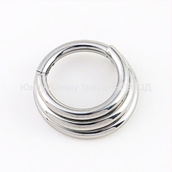 Пръстен за нос, G23 titanium steel, геометричен дизайн, Seiko завършек, унисекс, IPTIC3