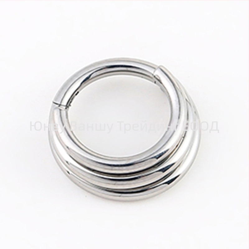 Пръстен за нос, G23 titanium steel, геометричен дизайн, Seiko завършек, унисекс, IPTIC3