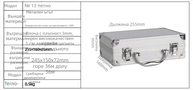 Алуминиев заключващ се кейс за съхранение на електроника и оборудване (алуминиев сплав, заключване, съхранение, електроника)